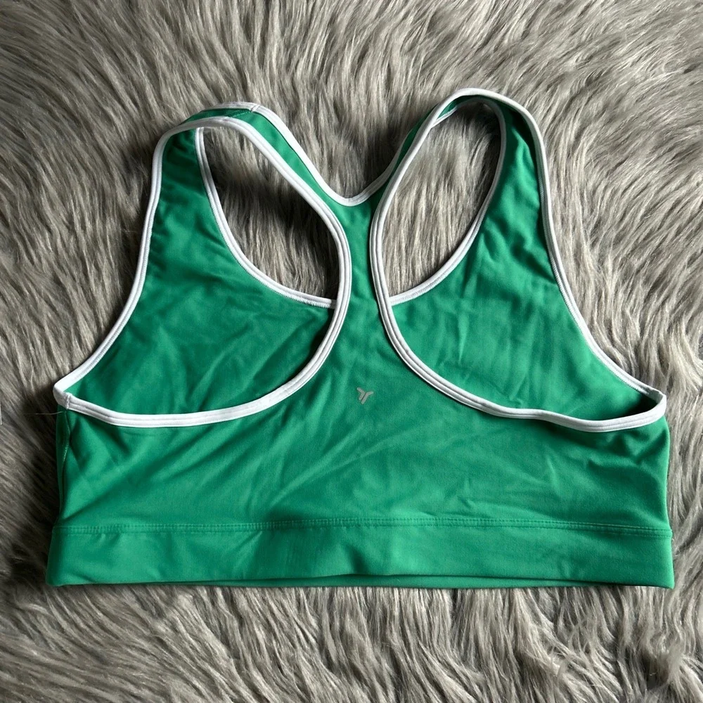 Old Navy Active‎ Powersoft Medium Support Go-Dry Sports Bra Womens Size XL Green
